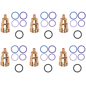 Volvo D11, D12, D13, D16 Injector Copper Sleeve Set | 3183368, 20586384, 85104134, 85124276, 3183241, 85115324