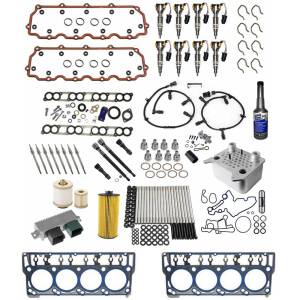 Ford 6.0 Powerstroke Elite Solution Kit   Injectors + Gaskets + Studs + Coolers + More