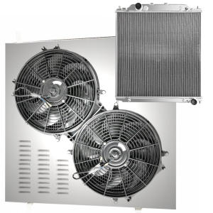 NEW Ford 6.0 Powerstroke Ultra-Cool Dual Electric Fans & Aluminum Radiator (1,2,3,4 Rows)  2003-2007 Ford Powerstroke 6.0L