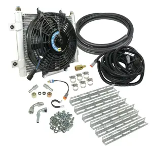 BD Diesel Ford/GM Transmission Cooler Kit w/ Fan & 5/16" Lines | 1030606-5/16 | Ford E4OD 1994-1997 & Chevy 4L80E 1991-1999 