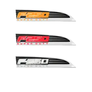 RECON - Recon Ford F250 Illuminated Emblem Kit Chrome w/ Color Changing (Amber, Red, White) LED's | 264285AM | 2011-2016 Ford F-250