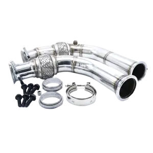 DieselSite 6.5 GM Bellowed Stainless Crossover Pipe | 1992-2000 GM 6.5L