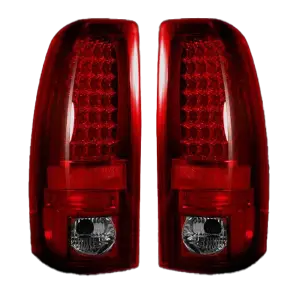 Recon GMC/Chevy LED Tail Lights Dark Red w/ Smoked Lens | 264173RBK | 1999-2007 Silverado & Sierra