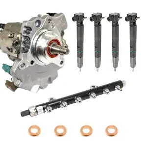 Bobcat & Doosan 3.4L D34 Fuel Super Kit, part numbers: 7261663 (Injectors), 7256789 (Pump), & 7256757 (Rail)