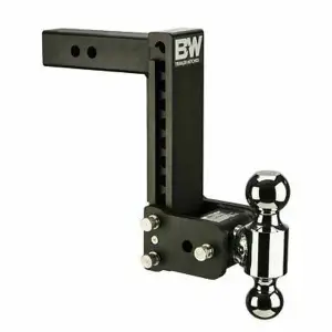 B&W Trailer Hitches Class 4 8-1/2" Drop / 9" Rise Black Dual Ball Mount for 2-1/2" Receivers (Black) | TS20043B 