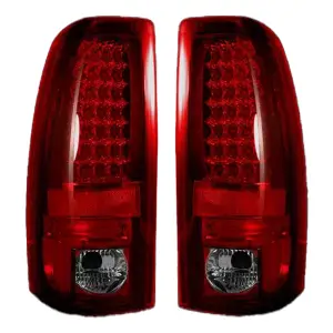 Recon GMC/Chevy LED Tail Lights Dark Red w/ Smoked Lens | 264173RBK | 1999-2007 Silverado & Sierra