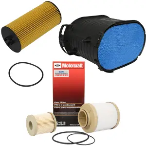 NEW Ford OEM 6.0 Powerstroke Air, Fuel, & Oil Filter Kit | 3C3Z-6731-AA, 3C3Z-9N184-CB, 4C3Z-9601-AA