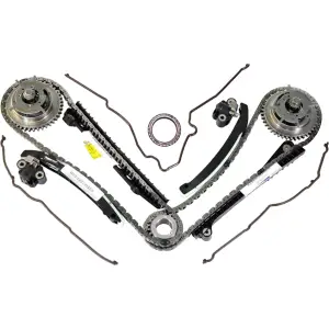 OEM 5.4 Camshaft Drive Phaser 3V Repair Kit | Phaser Sprockets + Tensioners + Guides + Chains | 2005-2013 Ford F-150 3V 5.4L