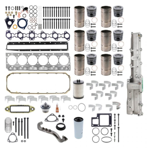 NEW International DT466E & DT570 Overhaul Kit | Pistons + Liners + Bearings + Gaskets | 2004+ International DT466E / DT570