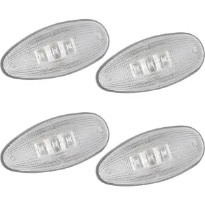 Recon GM Dually Fender Lights Red/Amber LED Clear Lens & Chrome Trim | 264133CL 