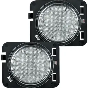 Recon Jeep Front Fender Light Amber LED Clear Lens | 264135CL 