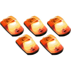 Recon LED Cab Roof Light Set w/ Amber LEDs (5-Piece Set) | 264342CLHPAM, 264342BKHPAM, 264342AMHPAM