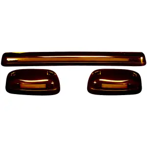 Recon Cab Roof Lights Amber LED & Lens (3-Piece Set) | 264156AMHP 