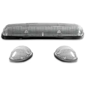 Recon Cab Roof Strobe White or Amber LED Lights Clear or Smoked Lens (3-Piece Set) | 264155CLS, 264155BKS 