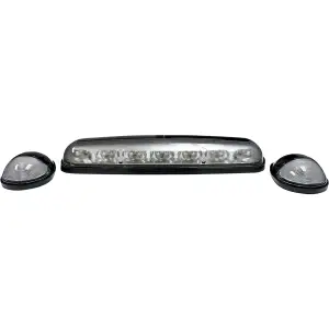 Recon Clear Cab Roof Light w/ Multi-Colored LED & Smoked or Clear Lens (3-Piece Set) | 264155 