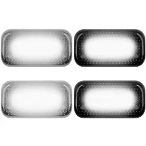 Recon Dually Fender Lights w/ White LEDs & Smoked or Clear Lens (4-Piece Set) | 264138WH 