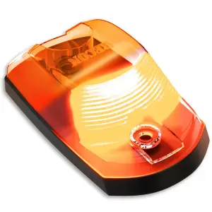 Recon Single LED Cab Roof Light w/ Amber LED (1-Piece Only) | 264342CLHPAMX, 264342BKHPAMX, 264342AMHPAMX 