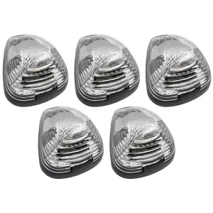 Recon Ford LED Cab Roof Light Set w/ Multi-Colored LED & Smoked or Clear Lens (5-Piece Set) | 264143BKRGB, 264143CLRGB  (2)