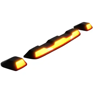 Recon GM Cab Roof Light w/ Amber LED & Lens Options (3-Piece Set, Replaces OEM) | 264158CL, 264158BK, 264158AM