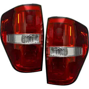 Recon Ford OLED Tail Lights w/ Red Lens | 264368RD 