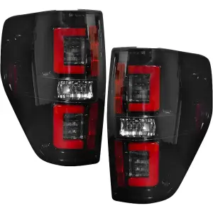 Recon Ford OLED Tail Lights w/ Smoked Lens | 264368BK 