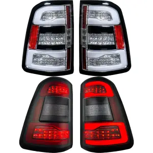 Recon Dodge OLED Tail Lights w/ Scanning Amber Turn Signal (Replaces OEM Halogen Only) | 264338 