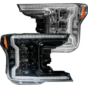 Recon Ford LED Projector Headlights (Replaces OEM Halogen Only) w/ Multiple Lens Options | 264390LED 