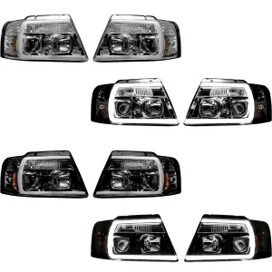 Recon Ford OLED Projector Headlights (w/ Clear or Smoked Lens) | 264198 