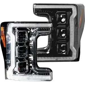 Recon Ford OLED Projector Headlights w/ Smoked or Clear Lens (Replaces OEM Halogen Only) | 264372LED