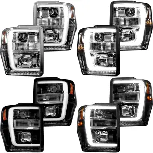 Recon Ford OLED Projector Headlights (w/ Smoked or Clear Lens) | 264196 