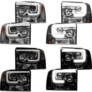 Recon Ford OLED Projector Headlights (w/ Smoked or Clear Lens) | 264193 