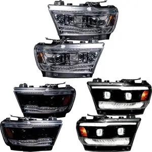 Recon Dodge LED Projector Headlights (Replaces OEM Halogen Only) | 264376 