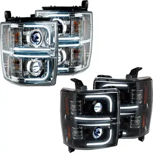 Recon Chevy LED Projector Headlights (w/ Clear or Smoked Lens) | 264275 