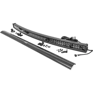 Rough Country 54in Curved Cree Dual Row LED Light Bar (Black w/ Cool White DRL) | 72954BD