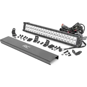 Rough Country 20-Inch Cree LED Dual Row Light Bar (Chrome w/ Cool White or Amber DRL) | 70920D, 70920DA