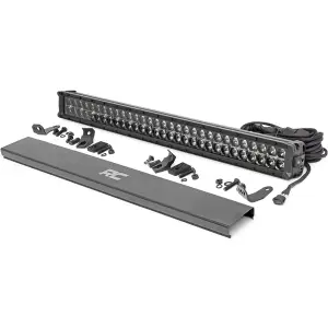 Rough Country 30in Cree Dual Row LED Light Bar (Black w/ Cool White DRL) | 70930BD 
