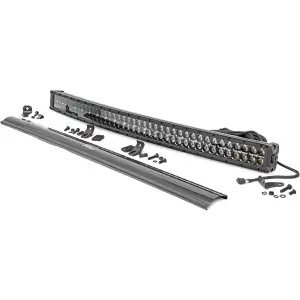 Rough Country 40in Curved CREE Dual Row LED Light Bar (Black w/ Cool White DRL) | 72940BD