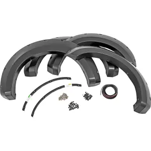 Rough Country Pocket Fender Flares (Flat Black w/ Rivets) | F-F21112A 