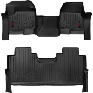 Rough Country Heavy Duty Floor Mats (Front & Rear w/ Bench Seats) | M-51173 
