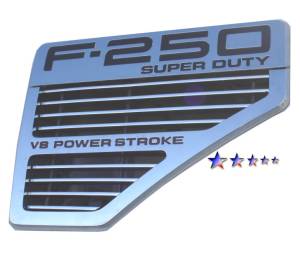 Dale's - F65542A - Dale's Main Upper Polished Aluminum Billet Grille Emblem - '08-10 Ford F-250 Super Duty, F-350 Super Duty, F-450 Super Duty, F-550 Super Duty