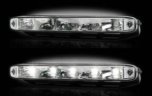 RECON - LED Daytime Running Light Kit - Rectangular AUDI Style w/ Clear Lens