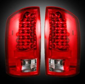 RECON 264171RD | LED Tail Lights - RED (2002-2006 Dodge Ram 1500 &  2003-2006 Ram 2500/3500)