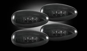Recon GM Dually Fender Lights Amber/Red LED's Smoked Lens Black Housing | 264133BK | 1999-2013 GMC Sierra / Silverado