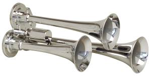 Kleinn - Kleinn 130 |  Compact triple air horn with chrome plated zinc alloy trumpets.