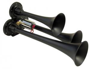 Kleinn - Kleinn 130-1 |  Compact triple air horn with black plated zinc alloy trumpets.