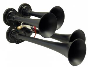 Kleinn - Kleinn 141-1 |  Compact quad air horn with black plated zinc alloy trumpets.