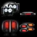 Recon Landing Page - Recon Combo Packages - RECON - GMC Sierra 2007-14 Recon Smoked Headlights w/ CCFL Halos & Tail Lights & Third Brake Light & Dually Fender Lights Lighting Package (Dually)