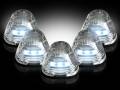 Lighting | Ford F250-F550  - Cab Lights For Ford F-250 to F-550 - RECON - RECON 264143WHCL LED Cab Roof Lights CLEAR w/ WHITE LEDs Ford Superduty 99-16