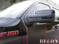 Recon Ford Side Mirror Lens Covers w/ White LED's in Smoked Lenses | 264241WHBK | 2009-2014 F150/Raptor