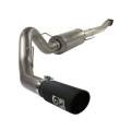 Exhaust Systems - CAT Back Exhaust Systems - aFe Power - AFE Power MACH Force XP SS 4" Cat Back w/ Muffler (Black Tip) | AFE49-43041-B | 2011-2014 Ford F150 EcoBoost 3.5L